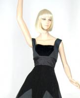 Dramatic Smart Miss Vintage 50s Velvet Diamond Party Dress