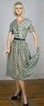 Nice Vintage 50s New York Designer Geometric Print Dress