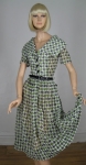 Nice Vintage 50s New York Designer Geometric Print Dress 03.jpg