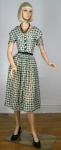 Nice Vintage 50s New York Designer Geometric Print Dress 04.jpg