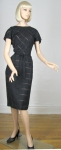 Chic Vintage Black 50s Peek-a-Boo Dress