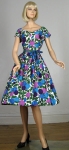 Blooming Vintage 50s Vivid Floral Dress