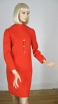 Vintage Geoffrey Beene 60s Structured Red Dress