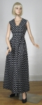 I. Magnin Vintage 70s Geometric Print Maxi Dress