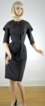 Vintage 50s Maurice Rentner Dress w/Dramatic Collar