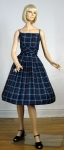 Perky Plaid Vintage 50s Sun Dress with Bolero