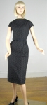 Classic Black Eyelet Vintage 60s Dress