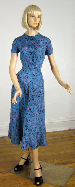 Lucitebox Item - Cutest Vintage 50s Poodle Novelty Print Dress & Jacket :  short sleeves dress french vintage