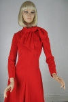 Red Vintage 70s Geoffrey Beene Jersey Dress with Scarf
