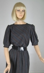 New Wavish Vintage 80s Multi-Color Pinstripe Dress
