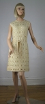 Creamy Vintage 60s Wool Knit Mini Dress
