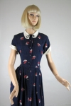 Darling Daisy Print Vintage 50s Fun Shirt Dress