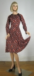 Southwestern Print Vintage 70s Clovis Ruffin Designer Dress
