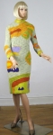  Ilaria Vintage 60s Handknit Art Sweater Dress