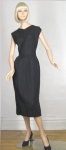 Slim Chic Vintage 50s Linen Wiggle Dress