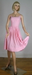 Flirty Vintage 50s Pink Gingham Sun Dress