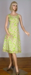 Summery Vintage 60s Serbin Ruffle Hem Dress