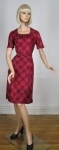 Raspberry Cutie Vintage 60s Detailed Dress