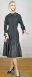 Dramatic Fashion Mark Vintage 50s Black Cocktail Dress