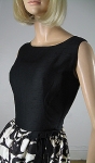 Black & White Vintage 60s Silk Cocktail  Dress 02.jpg
