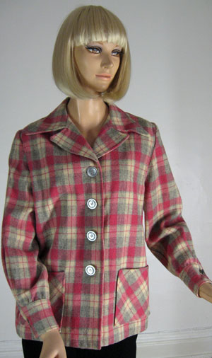 Cute Vintage 40s Pink & Gray 49er Jacket
