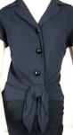 Smashing Draped Waist Vintage 50s Blouse