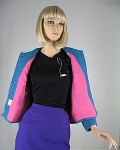 Chic Teal Tweed Vintage 60s Boxy Jacket