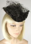 Dramatic Vintage 50s Sequined Percher Hat