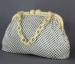  Vintage 40s Mesh Bag with Chunky Plastic Hardware