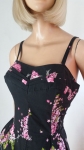 Black Pink Floral Vintage 50s/60s Bathing Suit Romper 02.jpg