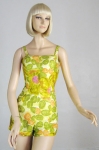 Sweet Citrus Vintage 60s Tina Leser Swimsuit 